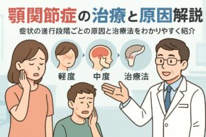 顎関節症の治療法と症状進行別の原因