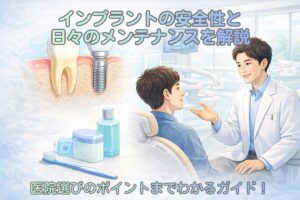 インプラントの安全性と日々のメンテナンスを解説・医院選びのポイントまでわかるガイド！