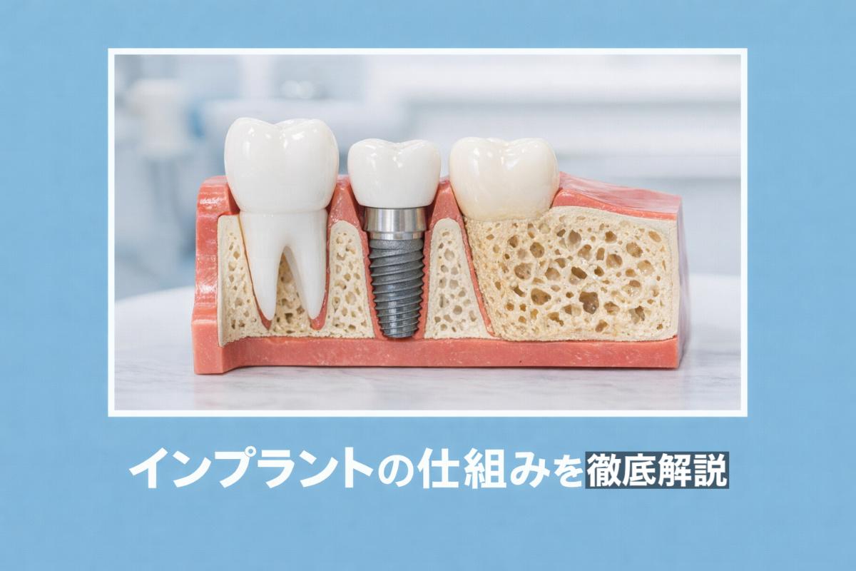 インプラントの仕組みを徹底解説|構造・治療の流れと費用や期間の違い インプラントの仕組みを徹底解説|構造・治療の流れと費用や期間の違い