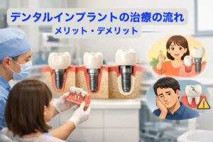 デンタルインプラントの治療の流れ｜メリット・デメリット