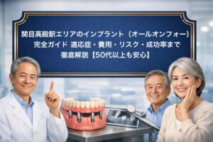 関目高殿駅エリアのインプラント（オールオンフォー）完全ガイド｜適応症・費用・リスク・成功率まで徹底解説【50代以上も安心】