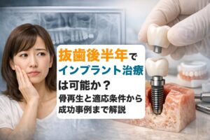 抜歯後半年でインプラント治療は可能か？骨再生と適応条件から成功事例まで解説
