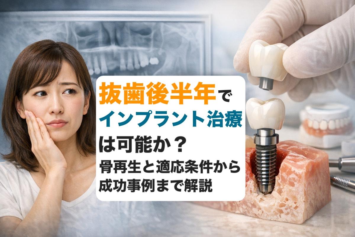 抜歯後半年でインプラント治療は可能か？骨再生と適応条件から成功事例