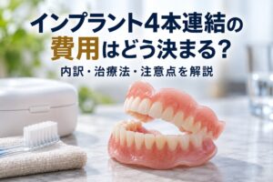 インプラント4本連結の費用はどう決まる？内訳・治療法・注意点を解説